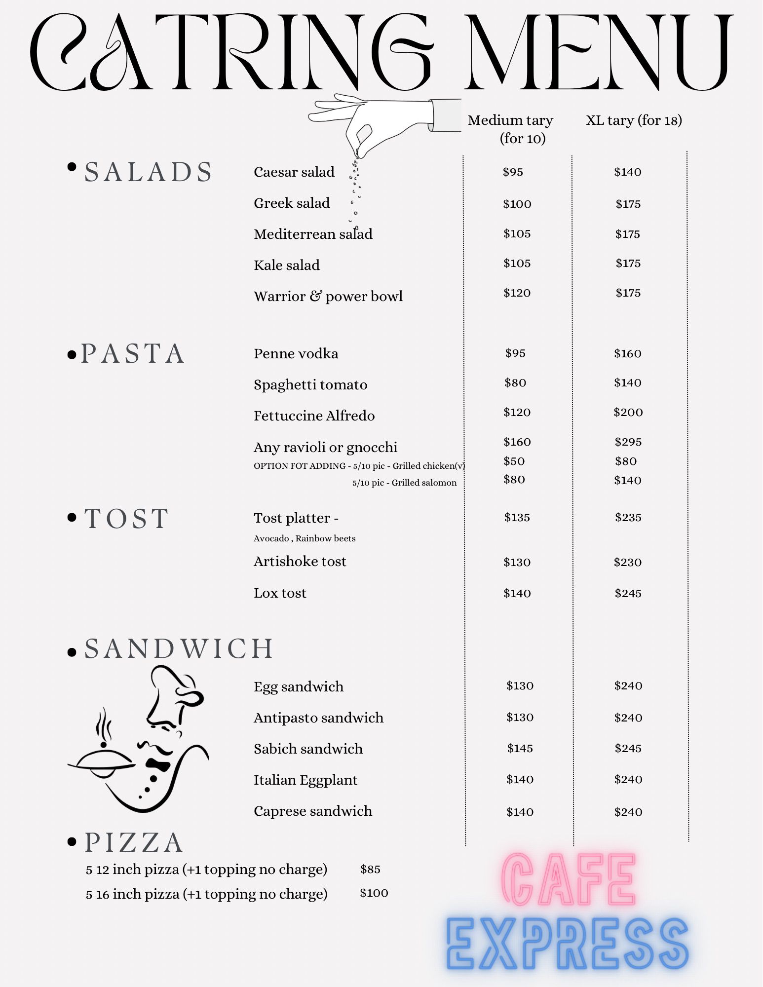 Kosher CATERING Cafe Express Las Vegas